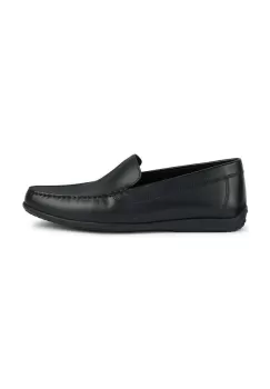 Geox mocasini de piele U ASCANIO barbati, culoarea negru, U450WB 00043 C9999 imagine