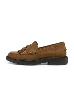 Geox mocasini din piele intoarsa D SPHERICA EC1 culoarea maro, cu toc plat, D26QRC 00022 C6372 imagine