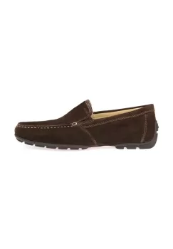 Geox mocasini din piele intoarsa UOMO MONER barbati, culoarea maro imagine