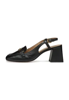 Geox pantofi de piele D CORONILLA culoarea negru, cu toc drept, cu toc deschis, D55D1A 000TU C9999 imagine