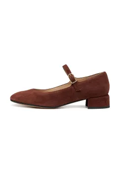 Geox pantofi de piele D FLORETIA culoarea maro, cu toc drept, D46WMA 00021 C7011 imagine