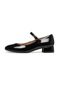 Geox pantofi de piele D FLORETIA culoarea negru, cu toc drept, D46WMA 00066 C9999 imagine