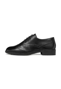 Geox pantofi de piele D JAYLON 2 culoarea negru, cu toc plat, D56QAD 00043 C9999 imagine
