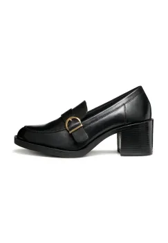 Geox pantofi de piele D SERILDA 60 culoarea negru, cu toc drept, D56XXC 00043 C9999 imagine