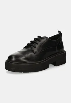 Geox pantofi de piele D SPHERICA EC7 femei, culoarea negru, cu platforma, D36VDH 00043 C9999 imagine