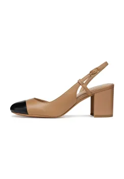 Geox pantofi de piele D VIRNILISA 65 culoarea maro, cu toc drept, cu toc deschis, D55YYA 000TU C0015 imagine