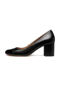 Geox pantofi de piele D VIRNILISA 65 culoarea negru, cu toc drept, D56YYC 0TU66 C9999 imagine