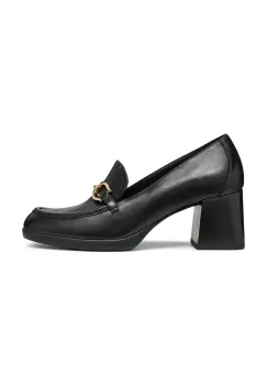 Geox pantofi de piele D WALK PLEASURE 55 F culoarea negru, cu toc drept, D46XBF 00043 C9999 imagine