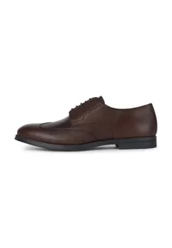 Geox pantofi de piele U DECIO barbati, culoarea maro, U36FXD 00043 C6006 imagine