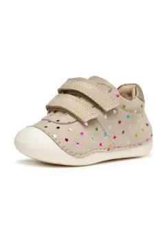 Geox pantofi din piele intoarsa pentru copii TUTIM culoarea bej, B9440B.007NF imagine