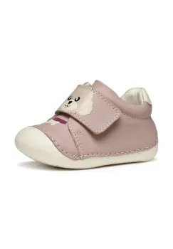 Geox pantofi din piele pentru bebelusi TUTIM culoare roz B3540B.00085 imagine