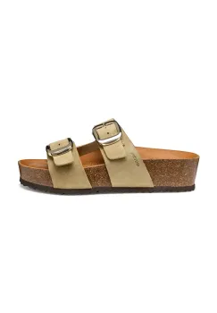 Geox papuci din piele D BRIONIA H femei, culoarea maro, D551DA 00022 C6738 imagine