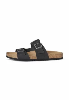 Geox papuci din piele U SANDAL GHITA B barbati, culoarea negru, U159VB 00032 C9999 imagine