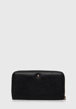 Geox portofel de piele D35K3H-00046 D.WALLET femei, culoarea negru imagine