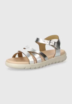 Geox sandale copii SANDAL SOLEIMA culoarea argintiu imagine