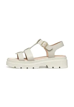 Geox sandale cu toc plat de dama din piele AACTERSB imagine