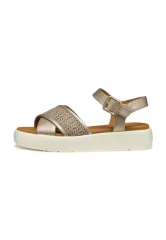 Geox sandale D CAMALEI femei, culoarea bej, toc pana, D550NF 0NFDS CB500 imagine