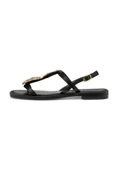 Geox sandale de piele D MADDALUSIAC femei, culoarea negru, D55YMF 0001J C9999 imagine