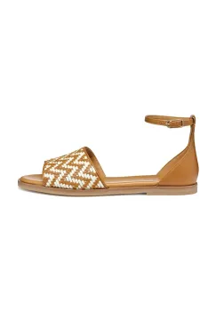 Geox sandale de piele D NAILEEN femei, culoarea maro, D55SDC 000TC C5F1S imagine