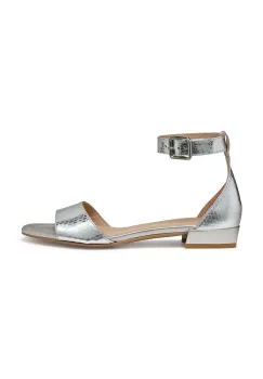 Geox sandale de piele D NEW ERAKLIA 15 femei, culoarea argintiu, D5580B 000KY C1007 imagine