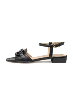 Geox sandale de piele D NEW ERAKLIA 15 femei, culoarea negru, D5580D 000TU C9999 imagine