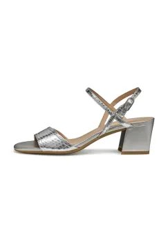 Geox sandale de piele D NEW ERAKLIA 50 culoarea argintiu, D45RNB 000KY C1007 imagine