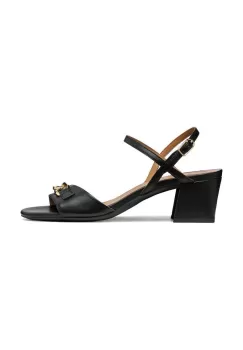 Geox sandale de piele D NEW ERAKLIA 50 culoarea negru, D45RNA 000TU C9999 imagine