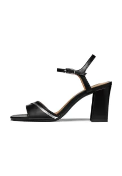 Geox sandale de piele D NEW ERAKLIA 80 F culoarea negru, D45RPF 000TU C9999 imagine