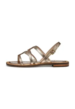 Geox sandale de piele D SOZY QC femei, culoarea auriu, D55YFA 000N6 C2012 imagine