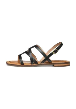 Geox sandale de piele D SOZY QC femei, culoarea negru, D55YFA 0001J C9999 imagine