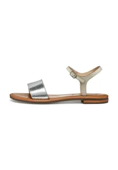 Geox sandale de piele D SOZY S femei, culoarea argintiu, D55LXJ 0KY81 C1W1S imagine