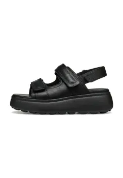Geox sandale de piele D SPHERICA EC4.1 S femei, culoarea negru, cu platforma, D55D4B 00085 C9999 imagine