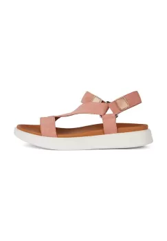 Geox sandale de piele D XAND 2S B femei, culoarea auriu, D45PAB 022NF C5QH8 imagine