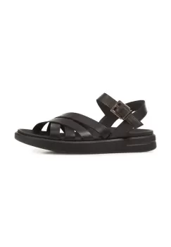 Geox sandale de piele D XAND 2S femei, culoarea negru, D35PAB 00043 C9999 imagine