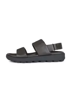 Geox sandale de piele U SPHERICA EC6 barbati, culoarea maro, U45GWC 00085 C6006 imagine