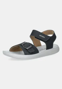 Geox sandale din nabuc pentru copii LIGHTFLOPPY culoarea albastru marin, J45GQD.00032 imagine