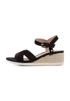 Geox sandale din piele intoarsa D ISCHIA CORDA culoarea negru, D02HHC 00022 C9999 imagine