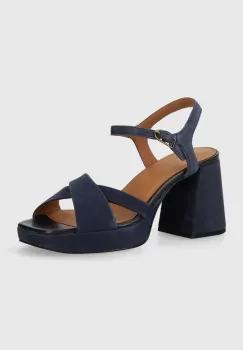 Geox sandale din piele intoarsa D SOLEDEA culoarea albastru marin, D45RHB 00021 C4002 imagine