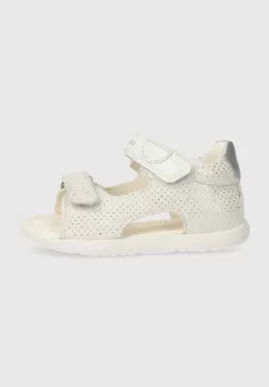 Geox sandale din piele intoarsa SANDAL MACCHIA culoarea bej imagine