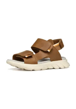 Geox sandale din piele pentru copii AIRADYUM culoarea maro, J55F1B.0009B imagine