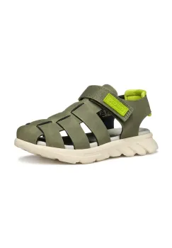 Geox sandale din piele pentru copii AIRADYUM culoarea verde, J55F1D.0009B imagine