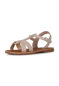 Geox sandale din piele pentru copii culoarea roz imagine