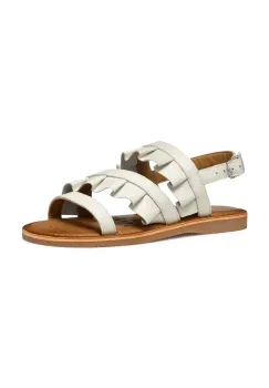 Geox sandale din piele pentru copii EOLIE culoarea alb, J55BSB.00085 imagine