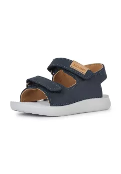 Geox sandale din piele pentru copii SANDAL LIGHTFLOPPY culoarea albastru marin imagine