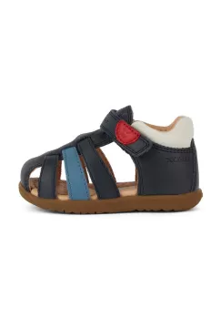 Geox sandale din piele pentru copii SANDAL MACCHIA culoarea albastru marin imagine