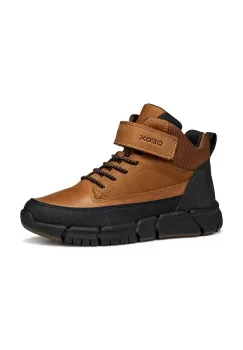 Geox tenisi din piele copii culoarea negru imagine
