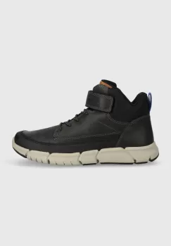 Geox tenisi din piele copii culoarea negru imagine