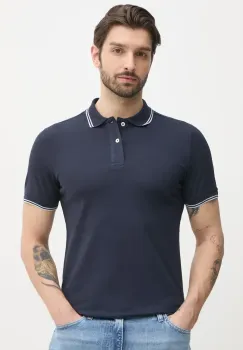Geox tricou polo barbati, culoarea albastru marin, neted, M5510R T3236 imagine