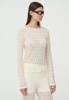 Gestuz bluza femei, culoarea bej, neted, 10909128 imagine