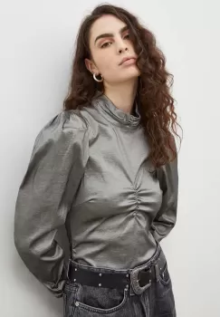 Gestuz bluza femei, culoarea gri, neted imagine